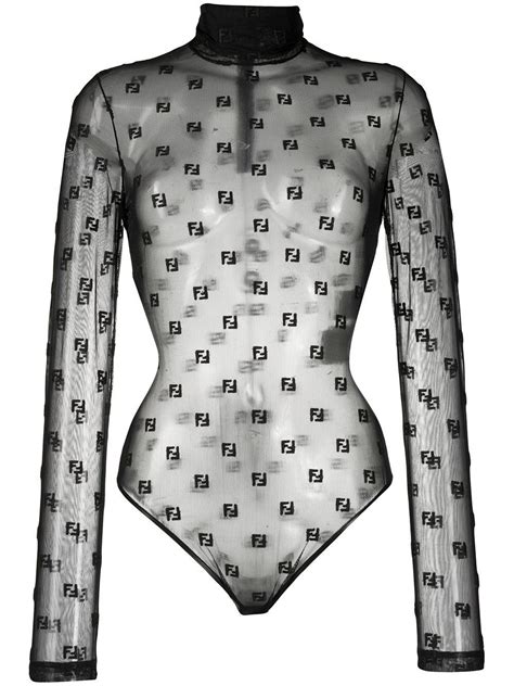 riri black fendi bodysuit